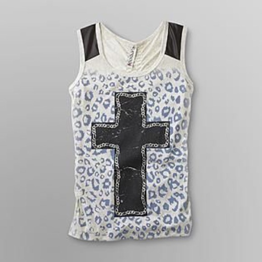 BONGO cream colored cross tank top